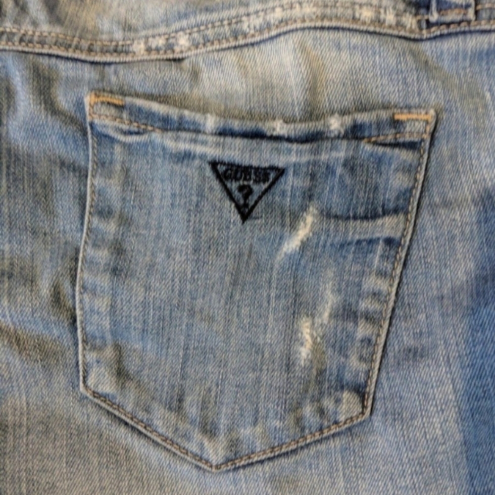 Women's Denim Blue Jeans Shorts Distressed Fashion Beach Party Emo Retro - Picture 3 of 9